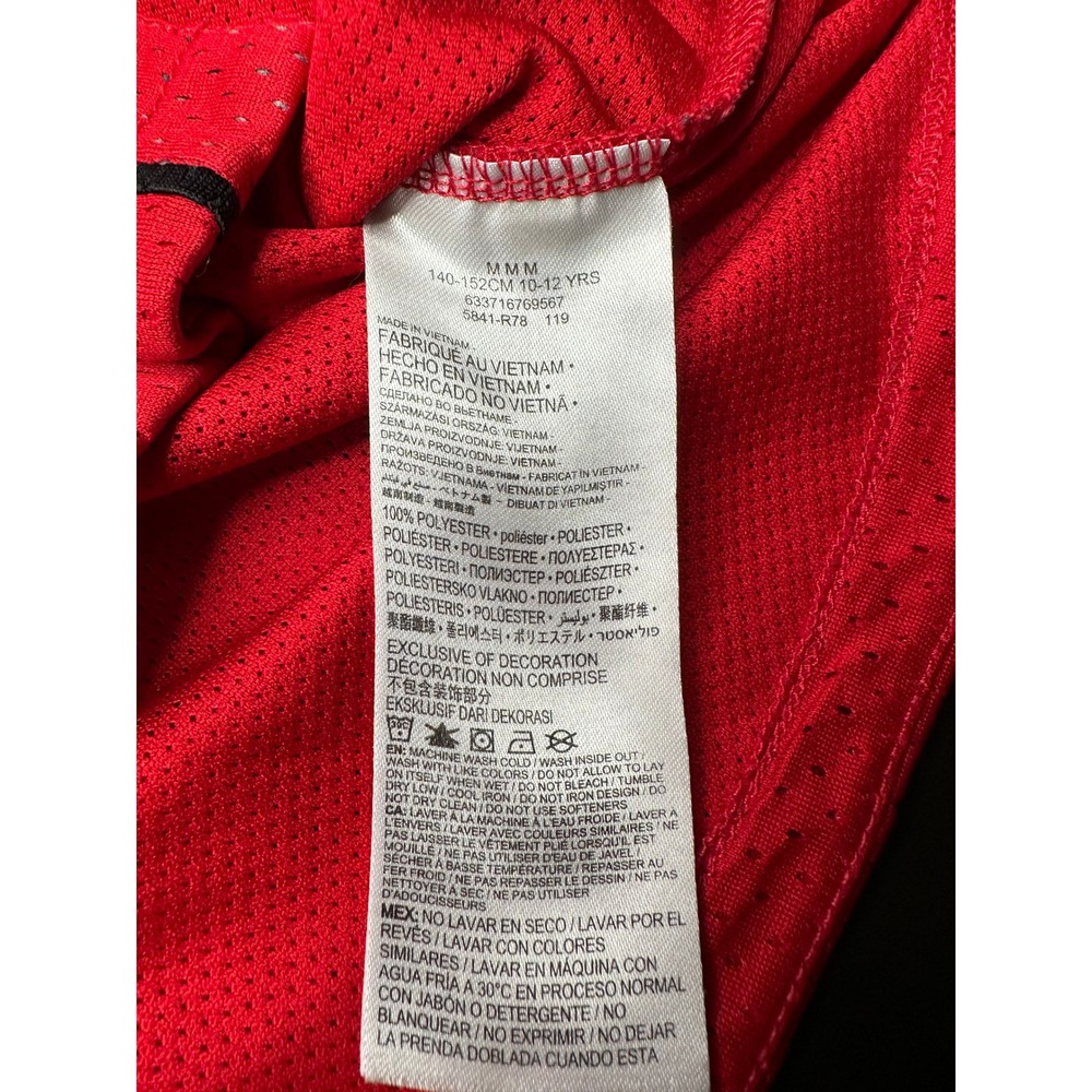 Jordan Mesh Baseball Jersey Kids Youth Med 10-12 Red Black Dri-FIT Jumpman - Picture 8 of 9